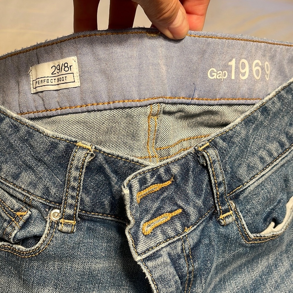 Gap jeans no rips or tear just loved a little